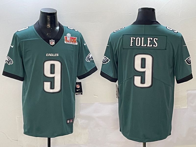 Men Philadelphia Eagles 9 Foles Green Second generation 2025 Nike Limited NFL Jersey style 2